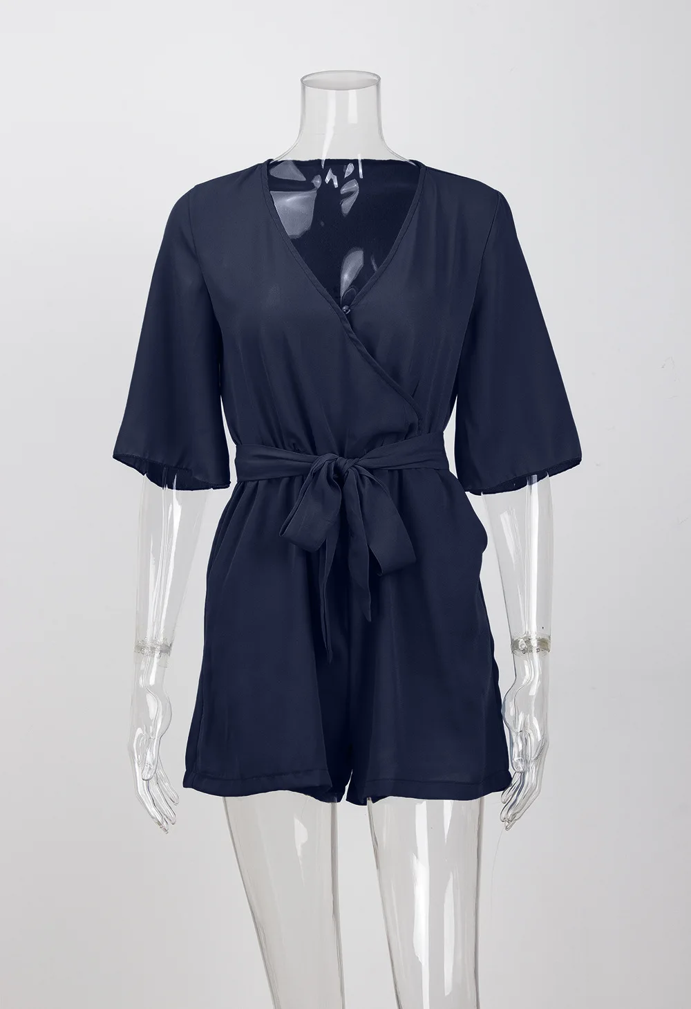 Candy-Colored Chiffon Casual Jumpsuit Shorts Sleeve V-neck Red Gray Green Color Greyish Blue Playsuits
Candy-Colored Chiffon Casual Jumpsuit Shorts Sleeve V-neck Red Gray Green Color Greyish Blue Playsuits