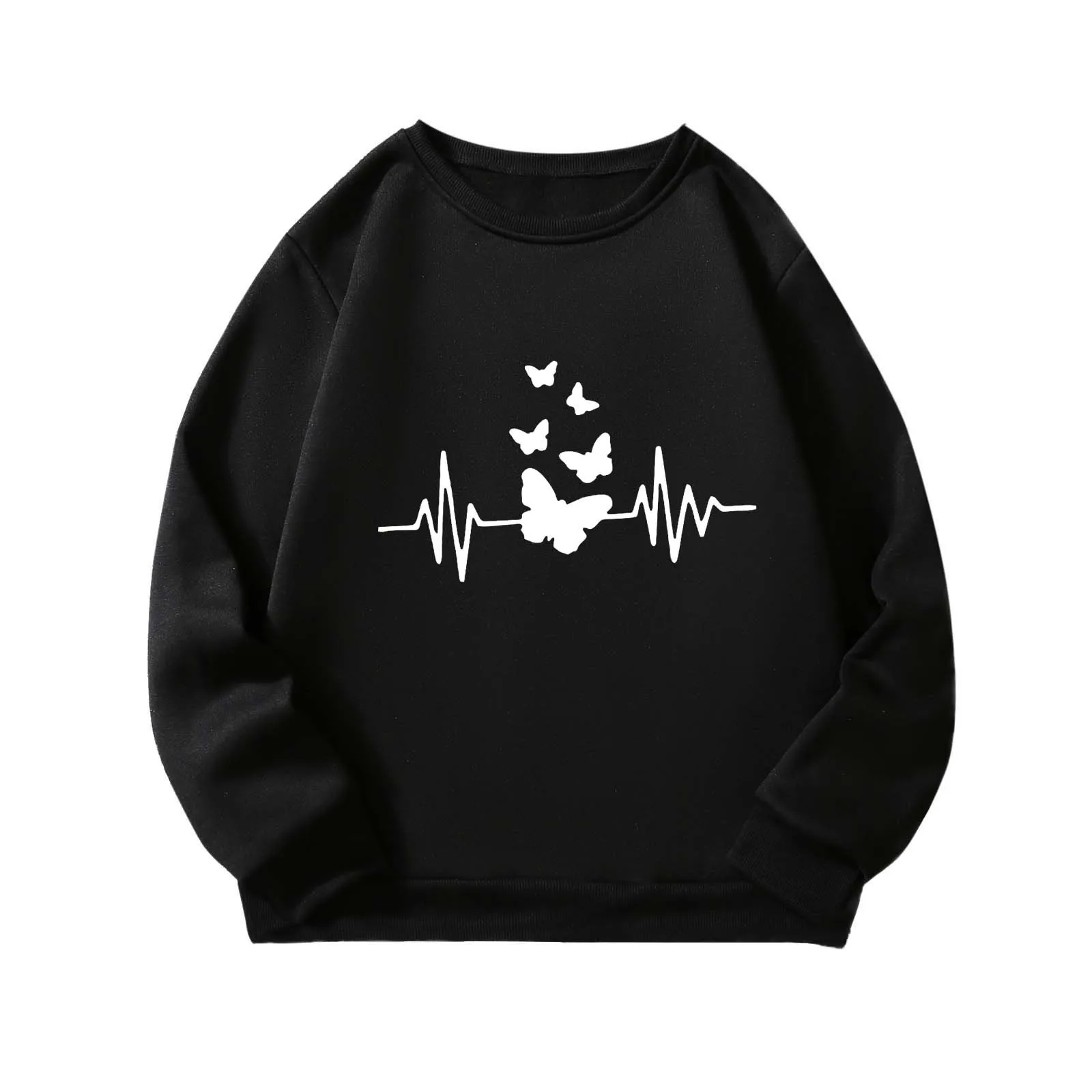 Creative Butterfly Sweatshirt For Women Fashion Crewneck Electrocardiogram Printed Sweatshirts Loose Long Sleeve Pullover Autumn
Creative Butterfly Sweatshirt For Women Fashion Crewneck Electrocardiogram Printed Sweatshirts Loose Long Sleeve Pullover Autumn