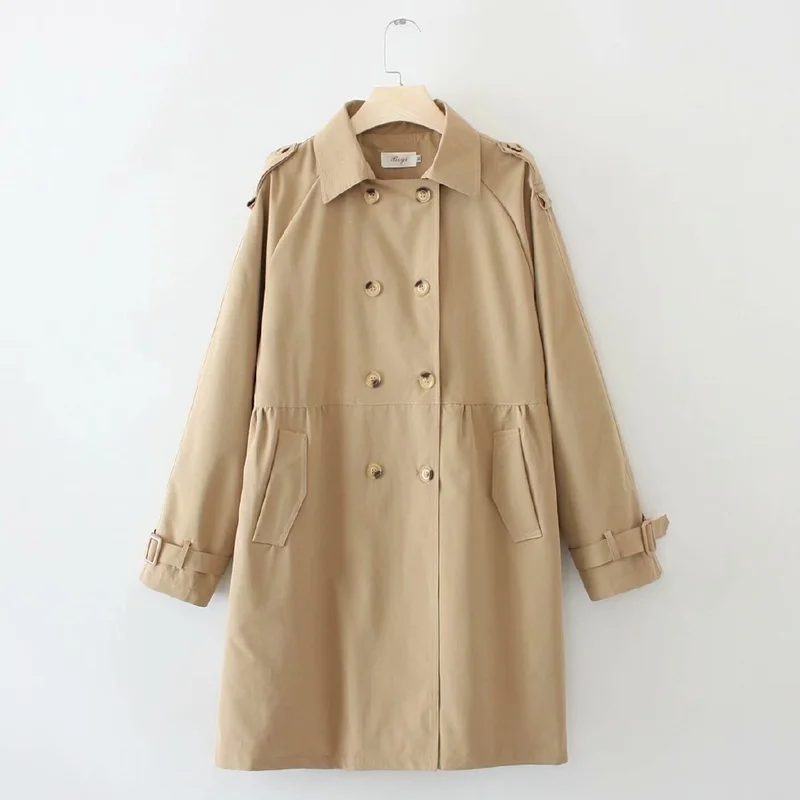 Plus Size Women's Autumn Winter coats Officewear Khaki Black Ladies' trench Long Coats trench coat for women
Plus Size Women's Autumn Winter coats Officewear Khaki Black Ladies' trench Long Coats trench coat for women