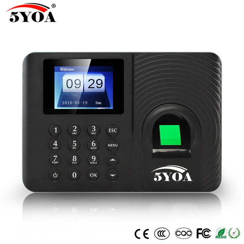 

A10 Biometric Fingerprint Time Attendance System Clock Recorder Employee Recognition Recording Device Electronic Machine CN