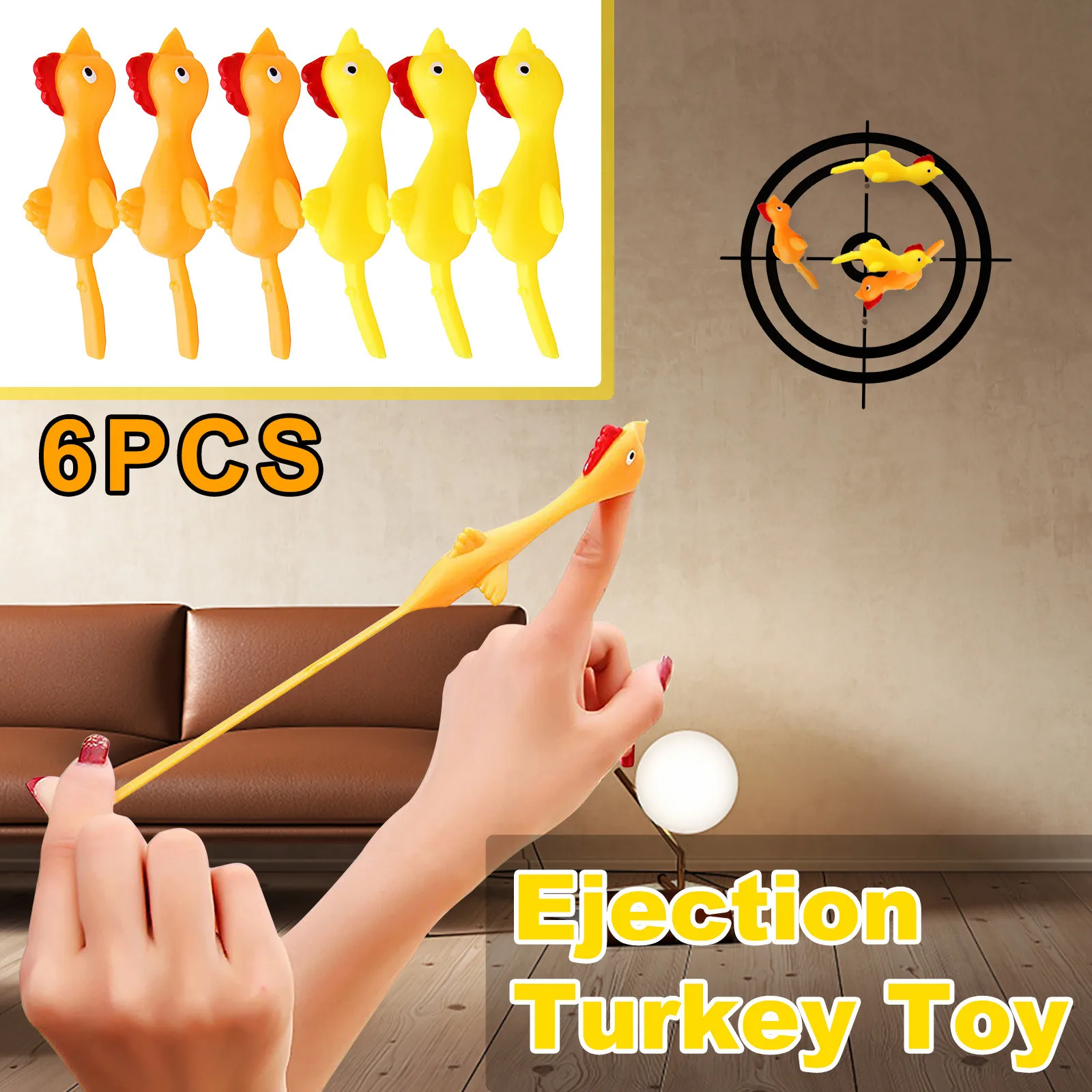 6 PCS Creative Ejection Chicken Toy Light Rubber Finger Prank Flying Toy Squeeze Children Doll Toys for Boy Girl Birthday Gift
6 PCS Creative Ejection Chicken Toy Light Rubber Finger Prank Flying Toy Squeeze Children Doll Toys for Boy Girl Birthday Gift