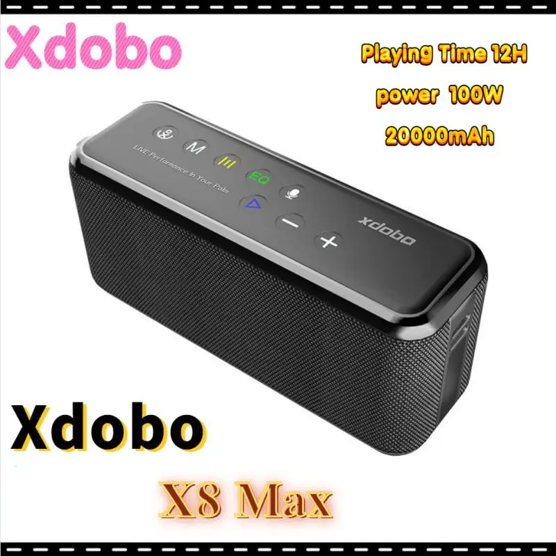 XDOBO X8 Max 100W Portable Wireless Bluetooth Speaker TWS Subwoofer and Battery Capacity 20000mAh Four-core Power Bank Function
XDOBO X8 Max 100W Portable Wireless Bluetooth Speaker TWS Subwoofer and Battery Capacity 20000mAh Four-core Power Bank Function