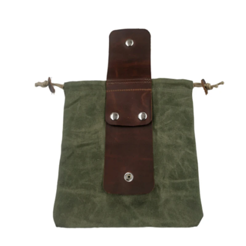 Hot Canvas Waist Bag with Leather Cover & Buckle Foldable Heavy Duty Tool Pouch with Drawstring for Outdoors Camping FQ-ing
Hot Canvas Waist Bag with Leather Cover & Buckle Foldable Heavy Duty Tool Pouch with Drawstring for Outdoors Camping FQ-ing