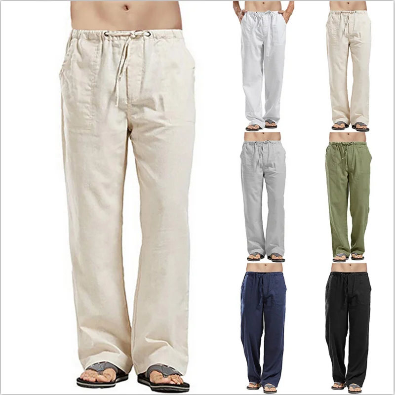 Мужские Повседневное прямые штаны из льна лето Мешковатые Штаны свободные длинные штаны размера плюс 
Мужские Повседневное прямые штаны из льна лето Мешковатые Штаны свободные длинные штаны размера плюс