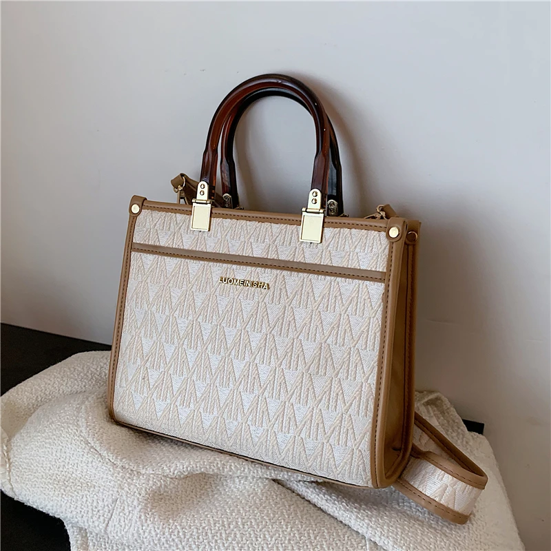 Burminsa Letters Printing Canvas Tote Handbags For Women Acrylic Handle Roomy Work Ladies Shoulder Crossbody Bags Summer 2021
Burminsa Letters Printing Canvas Tote Handbags For Women Acrylic Handle Roomy Work Ladies Shoulder Crossbody Bags Summer 2021