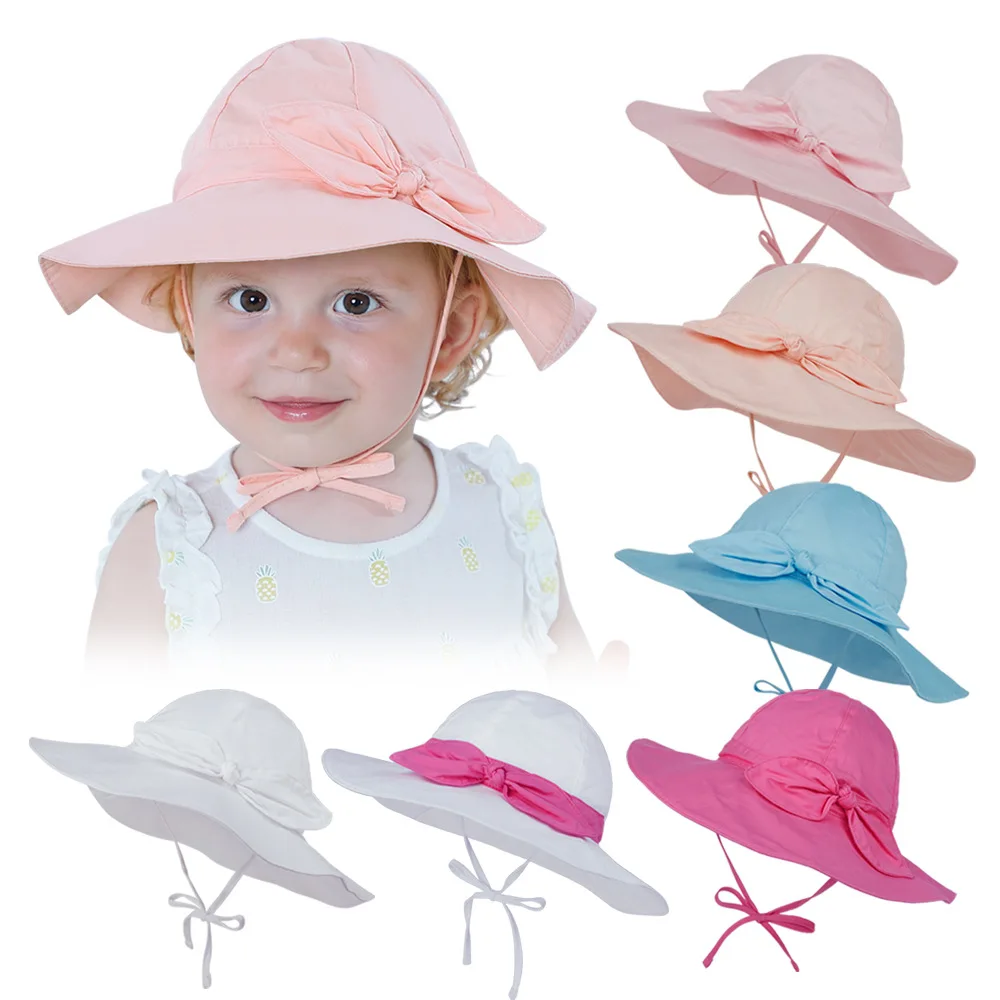 Новая летняя детская шапка с бантом для девочек женская весенне-осенняя дорожная