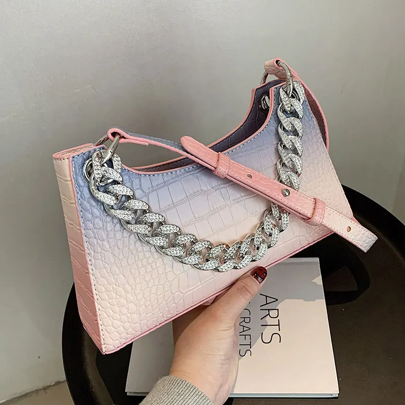 Crocodile pattern Underarm bag 2021 Summer New High-quality PU Leather Women's Designer Handbag Gradient Shoulder Messenger Bag
Crocodile pattern Underarm bag 2021 Summer New High-quality PU Leather Women's Designer Handbag Gradient Shoulder Messenger Bag