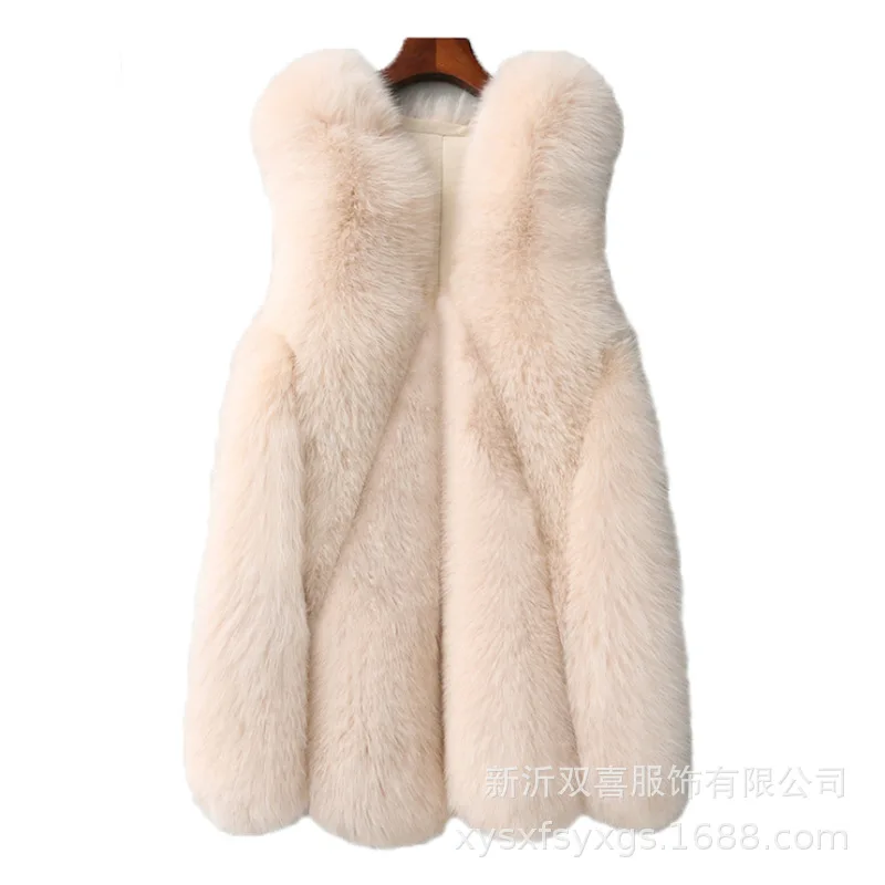 Autumn Winter Imitation Fox Faux Fur Grass Vest Female Middle Long Slim Korean Vest Fur Furry Teddy Bear Coat Shaggy Jacket
Autumn Winter Imitation Fox Faux Fur Grass Vest Female Middle Long Slim Korean Vest Fur Furry Teddy Bear Coat Shaggy Jacket