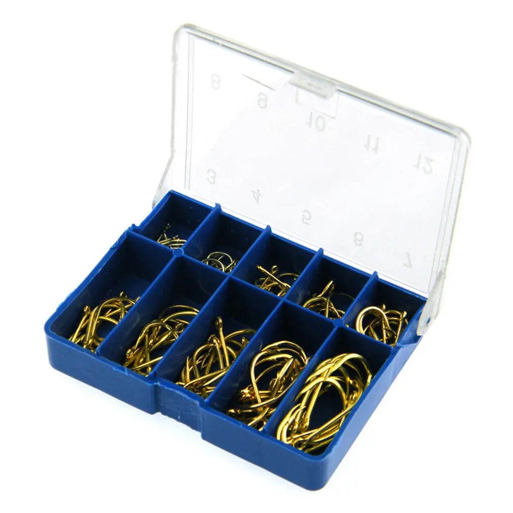 100Pcs/Box High Carbon Steel Gold Carp Fishing Bait Really Sharp Strong Corrosion Resistance Easily To Catch Fishes Hook Set
100Pcs/Box High Carbon Steel Gold Carp Fishing Bait Really Sharp Strong Corrosion Resistance Easily To Catch Fishes Hook Set