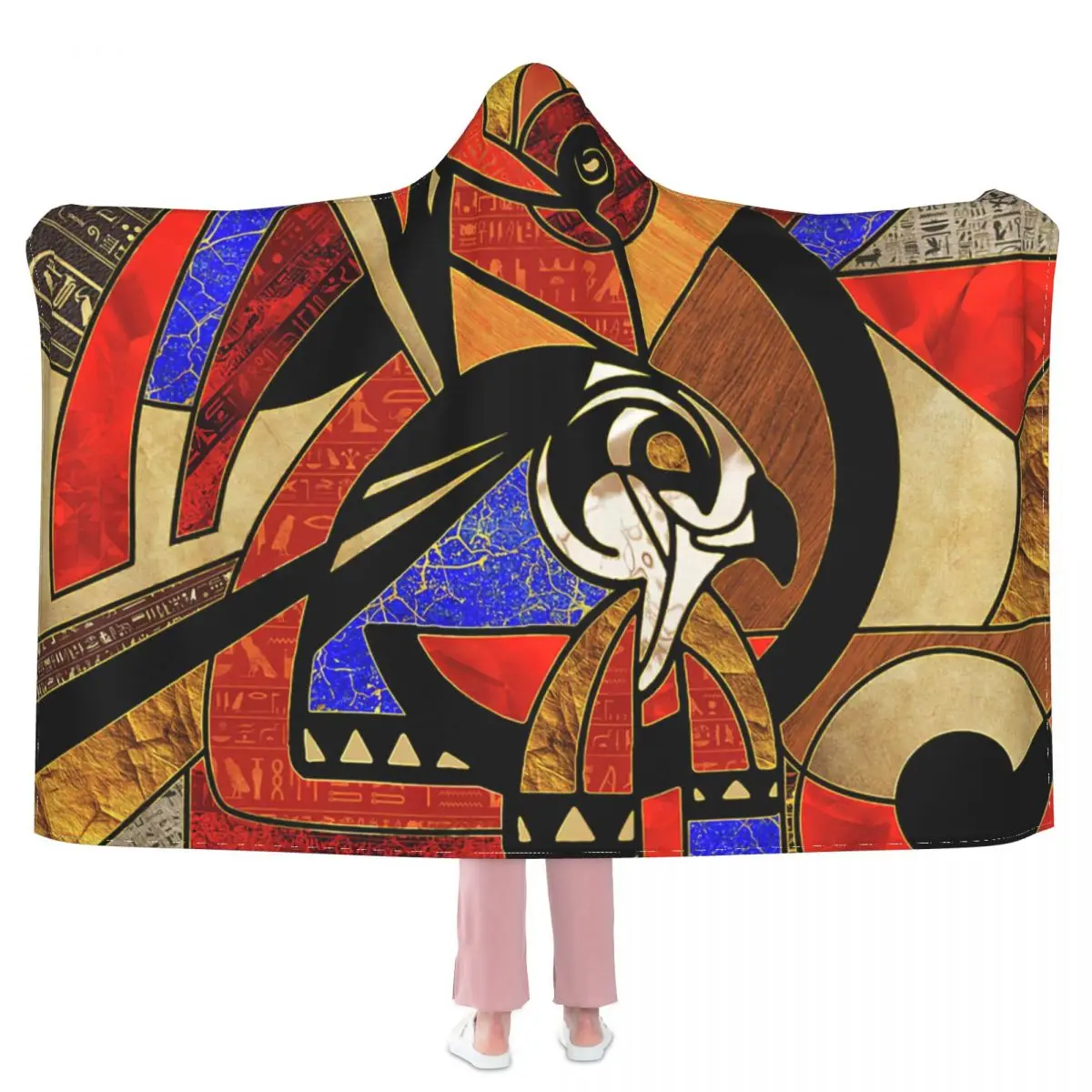 Egyptian Horus Geometric Abstract Hooded Blanket 3D full print Wearable Blanket Adults Kids style
Egyptian Horus Geometric Abstract Hooded Blanket 3D full print Wearable Blanket Adults Kids style