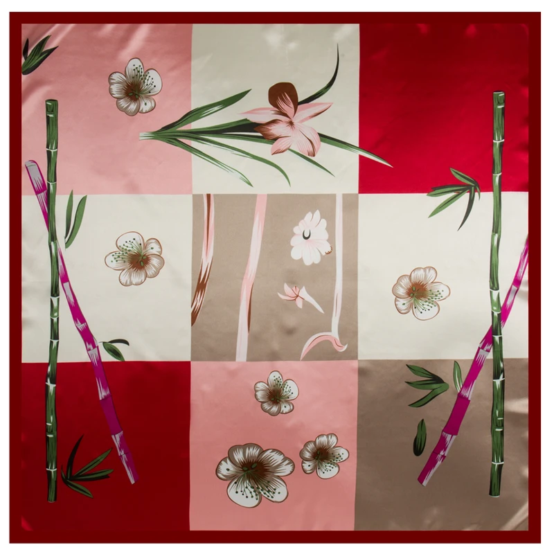 Fashion Square Scarf 2021 New Bamboo Orchid Silk Scarf For Women Hijab Shawl Luxury Brand Foulard Plaid Scarves Wraps For Ladies
Fashion Square Scarf 2021 New Bamboo Orchid Silk Scarf For Women Hijab Shawl Luxury Brand Foulard Plaid Scarves Wraps For Ladies