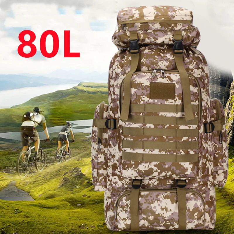 80L Outdoor Military Tactica Rucksacks Waterproof Oxford Fabric Tactical backpack Sports Camping Hiking Trekking Hunting Bags 
80L Outdoor Military Tactica Rucksacks Waterproof Oxford Fabric Tactical backpack Sports Camping Hiking Trekking Hunting Bags