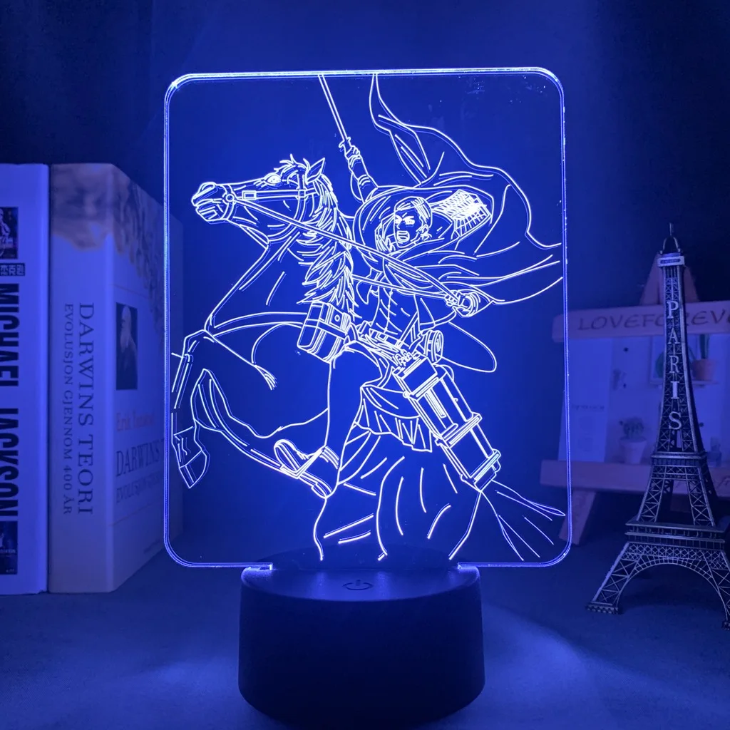 Anime 3D Lamp Colorful Change Color Acrylic Lamps Bedroom Decoration Kids Gift Attack Giant LED Night Light Erwin Smith
Anime 3D Lamp Colorful Change Color Acrylic Lamps Bedroom Decoration Kids Gift Attack Giant LED Night Light Erwin Smith