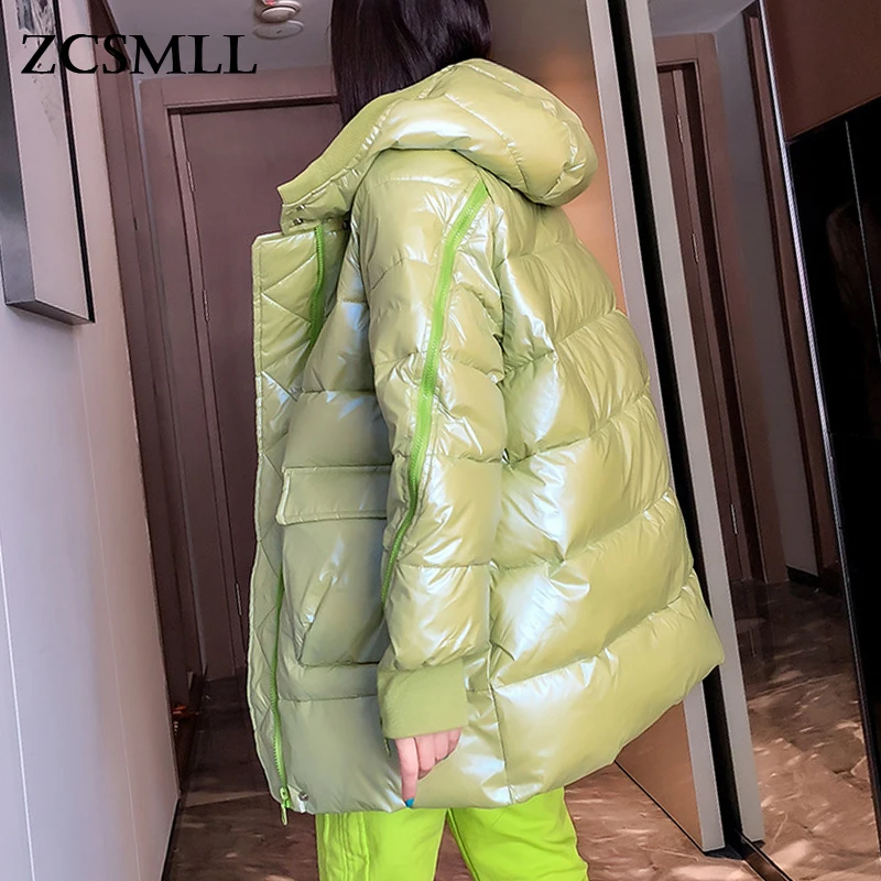 ZCSMLL Casual Thick Cotton Coat For Women Hooded Collar Loose Long Sleeve Patchwork Pockets Coats Female 2021 Winter Style
ZCSMLL Casual Thick Cotton Coat For Women Hooded Collar Loose Long Sleeve Patchwork Pockets Coats Female 2021 Winter Style