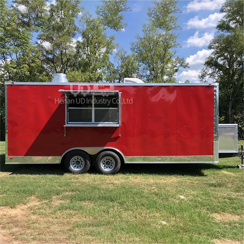 

Mobile Bar Trailer Custom Street Ice Cream Hot Dog Cart Concession Trailer Juice Coffee Van Food Truck Fully Equipped for Sale