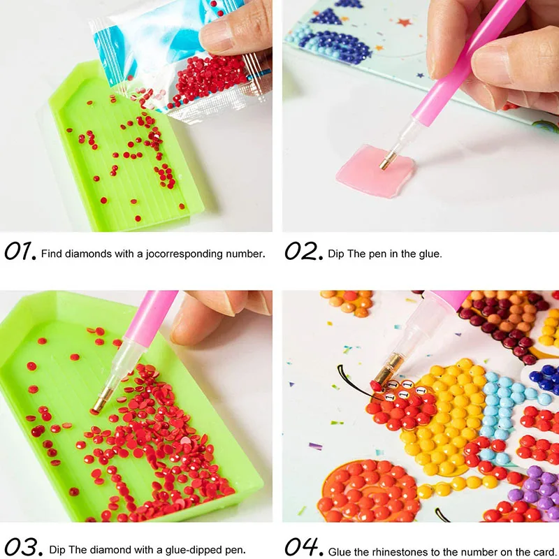 Cute DIY Diamond Painting Cards Cartoon Greeting Cards Children Girls Boys Birthday Gift Handmade Craft Toy For Kids
Cute DIY Diamond Painting Cards Cartoon Greeting Cards Children Girls Boys Birthday Gift Handmade Craft Toy For Kids