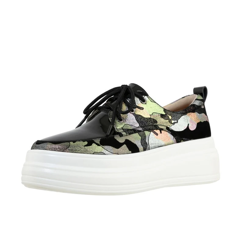 MLJUESE 2021 Women Pumps Soft Cow leather Autumn Spring Lace up camouflage Round toe Platform high heels pumps Size 40
MLJUESE 2021 Women Pumps Soft Cow leather Autumn Spring Lace up camouflage Round toe Platform high heels pumps Size 40