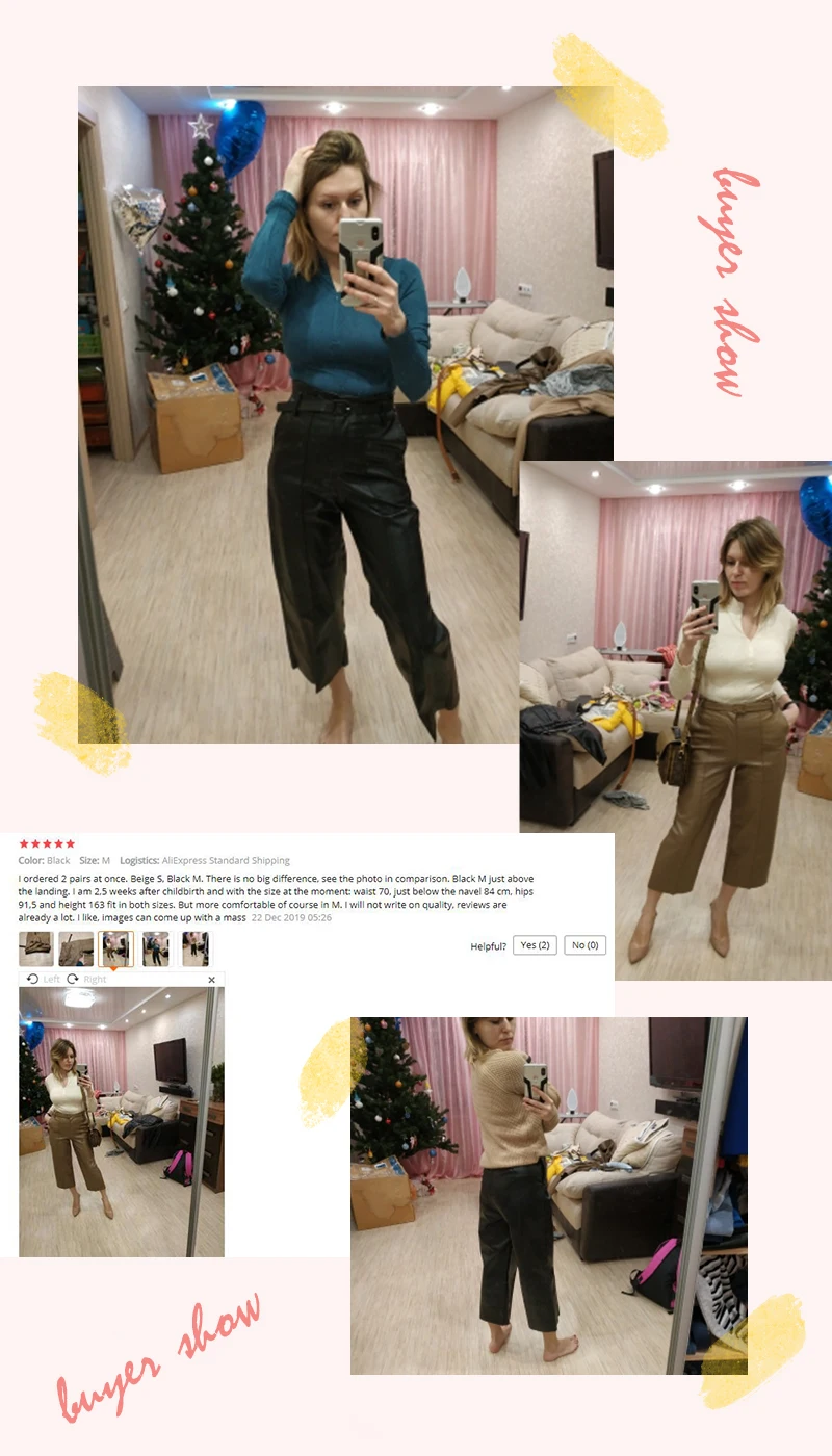 Autumn Faux PU Leather Pants Women With Belt High Waisted Wide Leg Anke-length Women's Trousers 2020 Spring NEW Fashion Clothes
Autumn Faux PU Leather Pants Women With Belt High Waisted Wide Leg Anke-length Women's Trousers 2020 Spring NEW Fashion Clothes