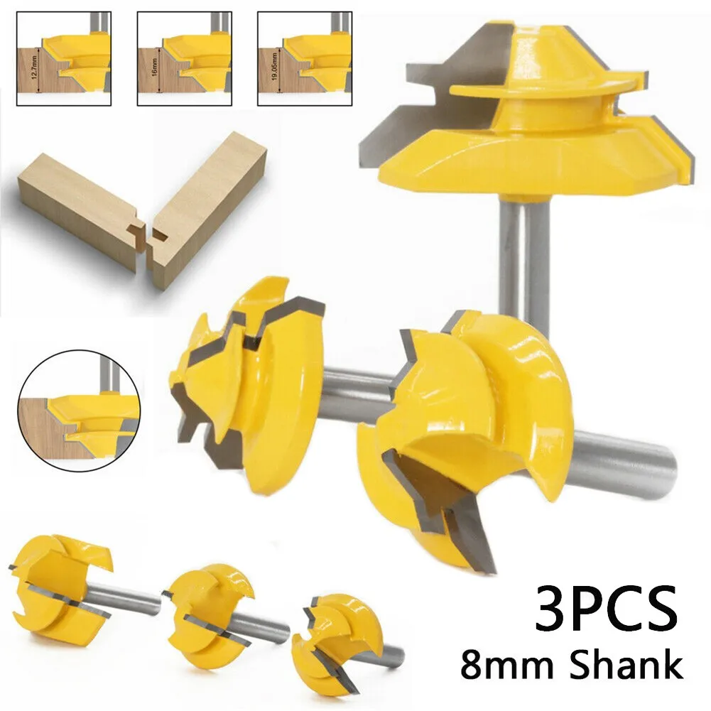 Bit Router Bit Cutter Lock Milling Joint Miter Router Shank Woodworking