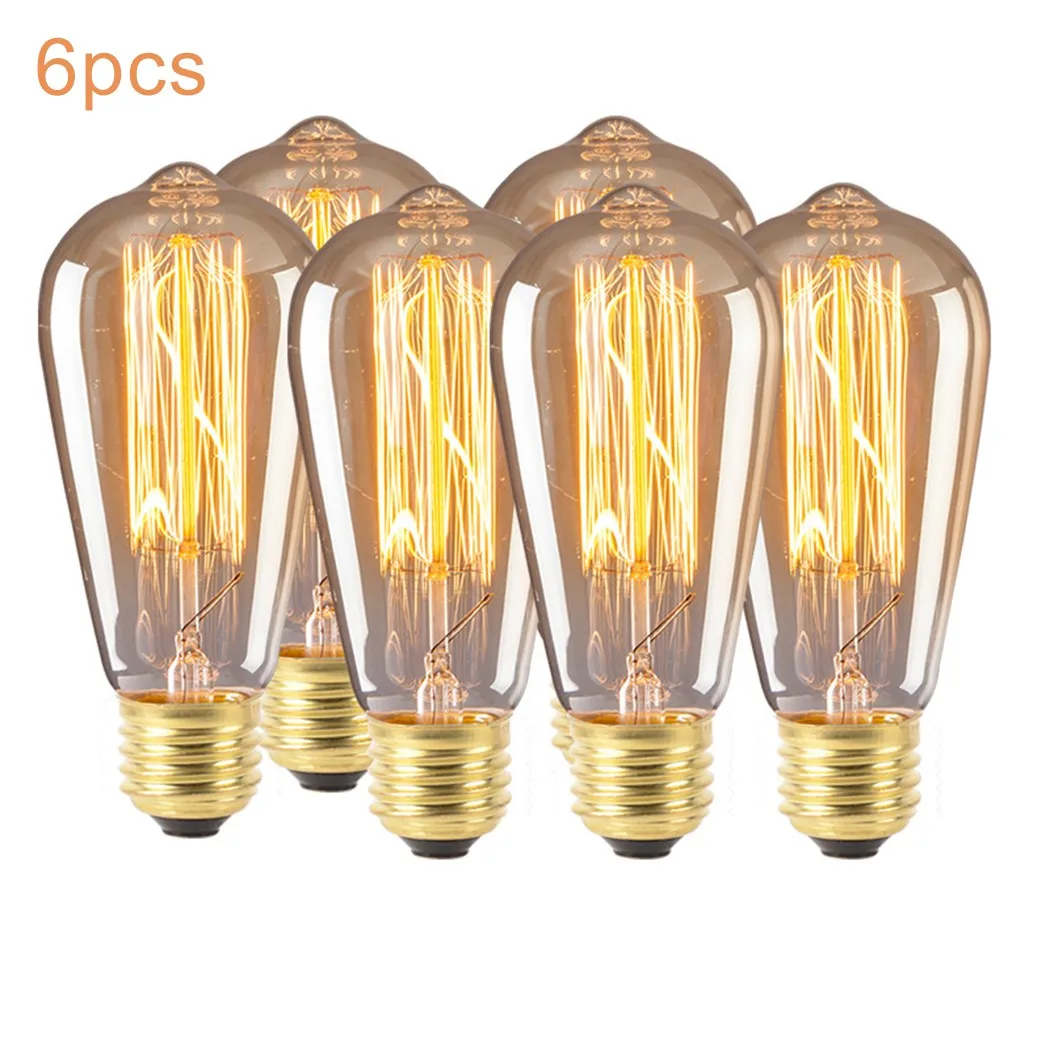 ST64 E27 Retro Edison Bulbs 40W Filament Light Bulb Warm Yellow Incandescent Bulb Vintage Edison Lamp Home Decor
ST64 E27 Retro Edison Bulbs 40W Filament Light Bulb Warm Yellow Incandescent Bulb Vintage Edison Lamp Home Decor