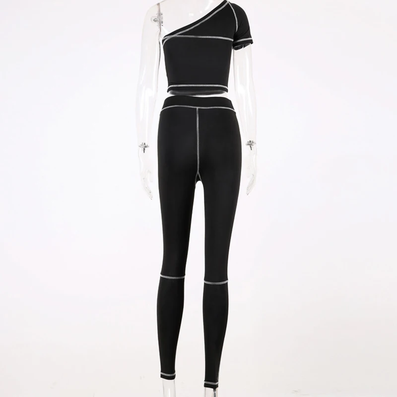 Gym Set Women Sporty Active Wear Fitness Tracksuits One Shoulder 2 Piece Set Women Workout Crop Top And Leggings Sets
Gym Set Women Sporty Active Wear Fitness Tracksuits One Shoulder 2 Piece Set Women Workout Crop Top And Leggings Sets