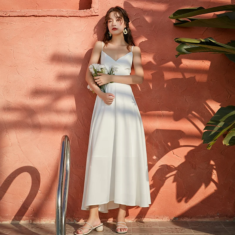 Summer Fashion Sling Long Dress Women 2021 sexy backless Casual Beach holiday Dress Female Vestidos white Sundress
Summer Fashion Sling Long Dress Women 2021 sexy backless Casual Beach holiday Dress Female Vestidos white Sundress