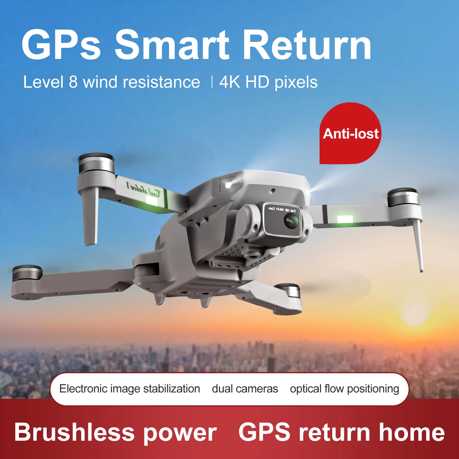 S107 PRO GPS RC Drone 4K HD Dual Camera 5G WIFI FPV 28min Professional Aerial Photography Brushless Motor Foldable Quadcopter
S107 PRO GPS RC Drone 4K HD Dual Camera 5G WIFI FPV 28min Professional Aerial Photography Brushless Motor Foldable Quadcopter