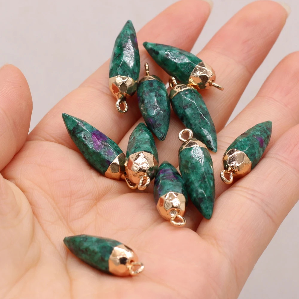 2pcs Charms Natural Epidotes Pendant Cone Shape Agates Pendant Plating Gold for Jewelry DIY Necklace Making Size 8x25mm
2pcs Charms Natural Epidotes Pendant Cone Shape Agates Pendant Plating Gold for Jewelry DIY Necklace Making Size 8x25mm