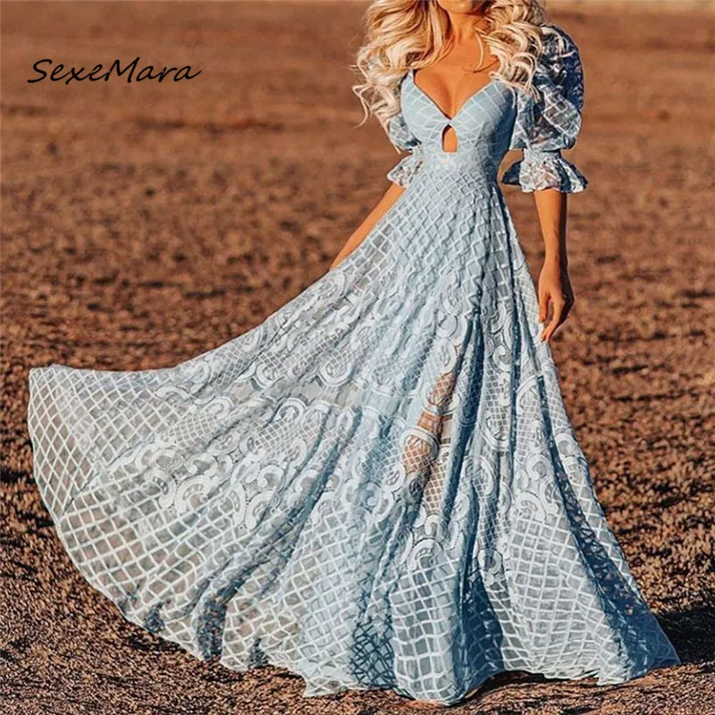 Elegant Backless Hollow Out V Neck Dresses for Women Casual Fashion Sexy Dress Women
Elegant Backless Hollow Out V Neck Dresses for Women Casual Fashion Sexy Dress Women