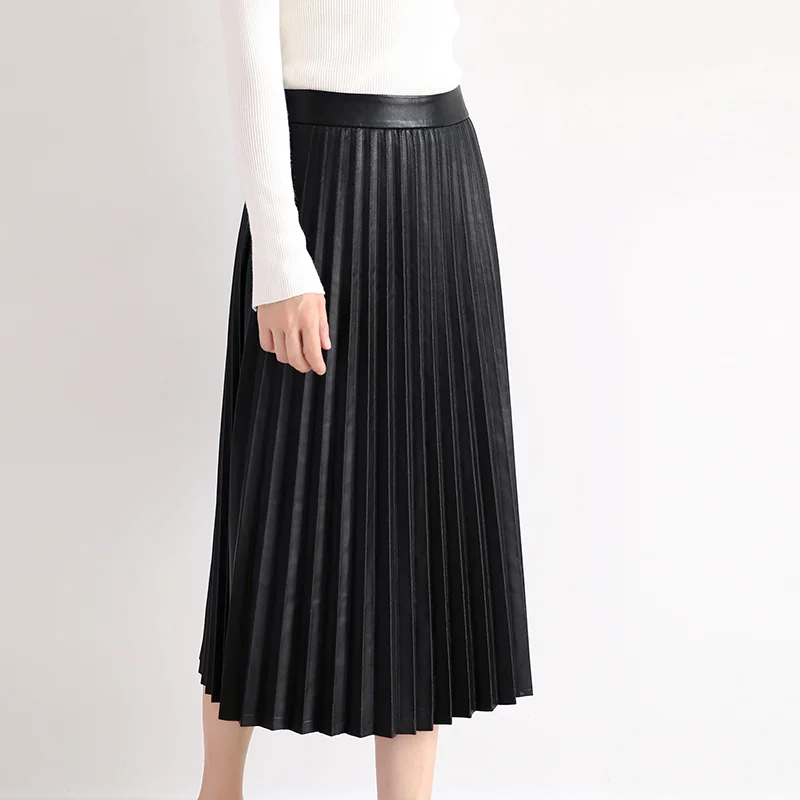 SHZQ 2021 New Genuine Sheepskin Leather Skirt Women Fashion Pleated Skirt Women Mid-length Retro Elegant Temperament Long Skirt
SHZQ 2021 New Genuine Sheepskin Leather Skirt Women Fashion Pleated Skirt Women Mid-length Retro Elegant Temperament Long Skirt