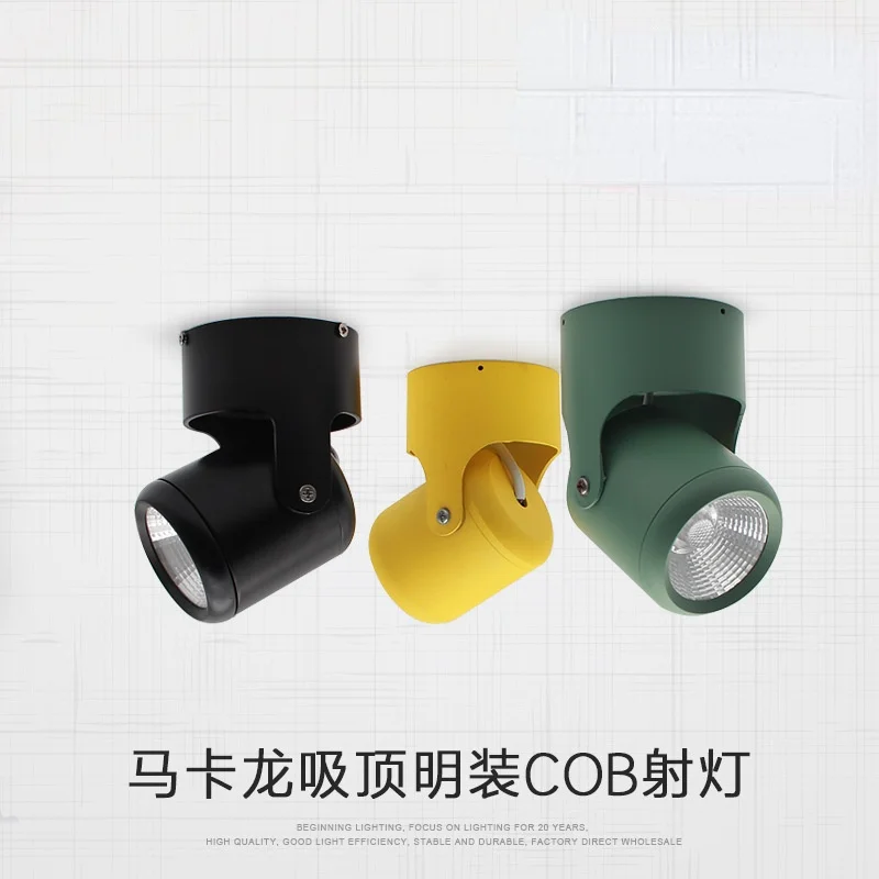 Surface mounted spotlight led universal adjustable cob downlight background wall Gallery spotlight 7w12w ceiling macarone
Surface mounted spotlight led universal adjustable cob downlight background wall Gallery spotlight 7w12w ceiling macarone