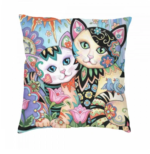 Home flower cute cat home line drawing printing pillowcase men and women pillowcase suitable for sofa bed
Home flower cute cat home line drawing printing pillowcase men and women pillowcase suitable for sofa bed