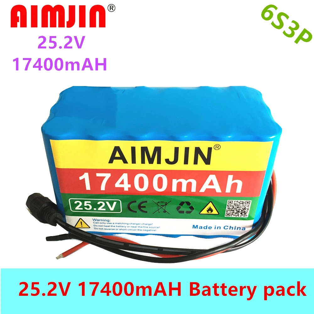 100% NEW 6s3p 25.2V 17.4Ah Battery Lithium Battery 25.2v 17400mAh Electric Bicycle Moped /Electric/Li Ion Battery Pack with BMS
100% NEW 6s3p 25.2V 17.4Ah Battery Lithium Battery 25.2v 17400mAh Electric Bicycle Moped /Electric/Li Ion Battery Pack with BMS