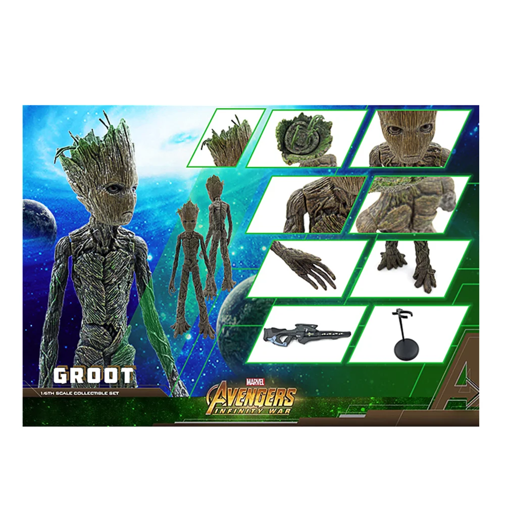 Marvel Avengers Infinity War 30cm Tree Man Groot Groot 1/6 Model Figure Boy Girl Gift Collection
Marvel Avengers Infinity War 30cm Tree Man Groot Groot 1/6 Model Figure Boy Girl Gift Collection