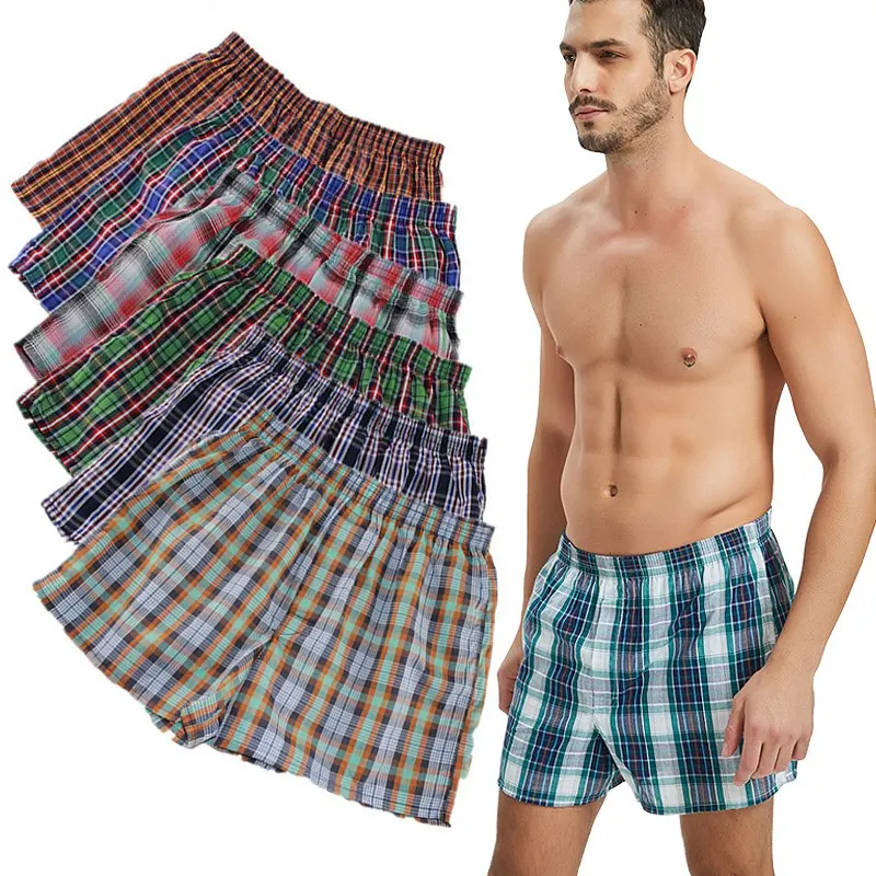 Men Boxer Shorts Cotton Soft Underwear Elastic Large Size Boxer Briefs High Waist Loose Breathable Plaid Underpants Men Boxers
Men Boxer Shorts Cotton Soft Underwear Elastic Large Size Boxer Briefs High Waist Loose Breathable Plaid Underpants Men Boxers