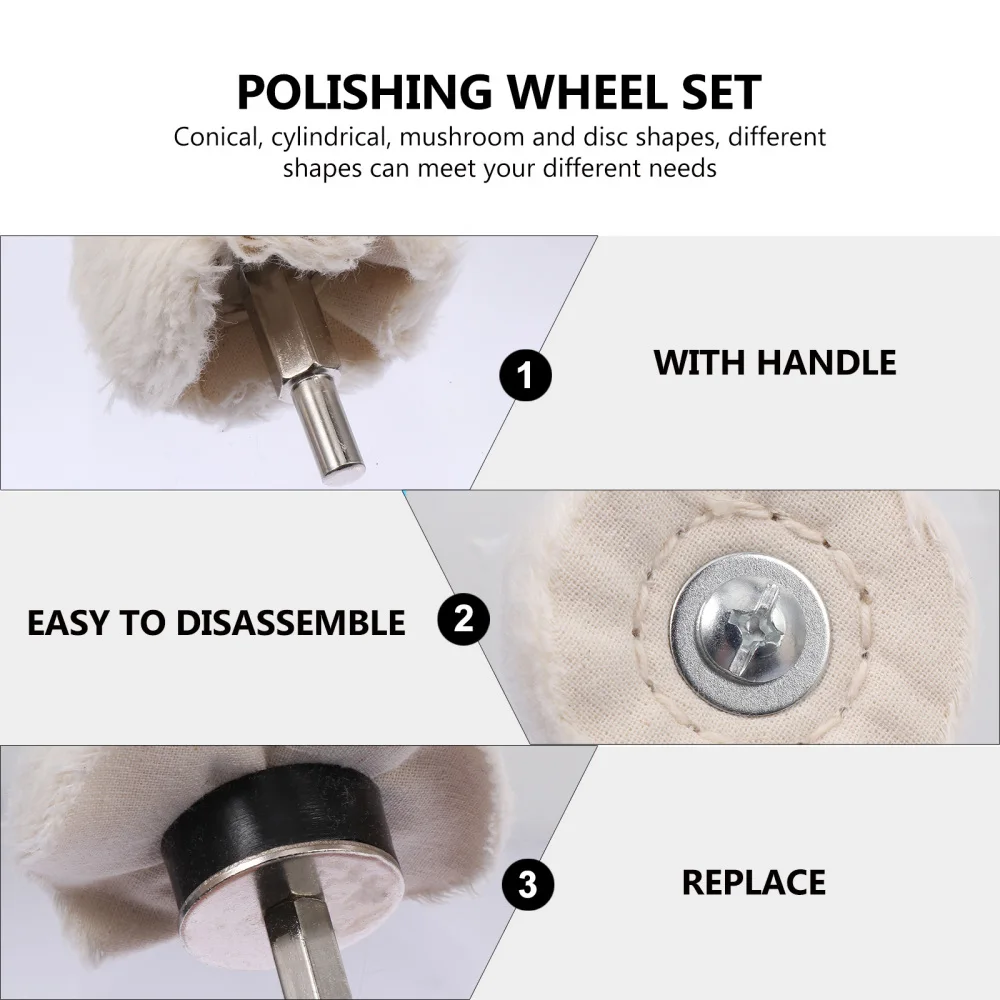 8 Pcs Pad High Quality Buffing Mop Kit Buffing Wheel Drill Kit Polishing Wheel Set for Worker Wheel Car 
8 Pcs Pad High Quality Buffing Mop Kit Buffing Wheel Drill Kit Polishing Wheel Set for Worker Wheel Car