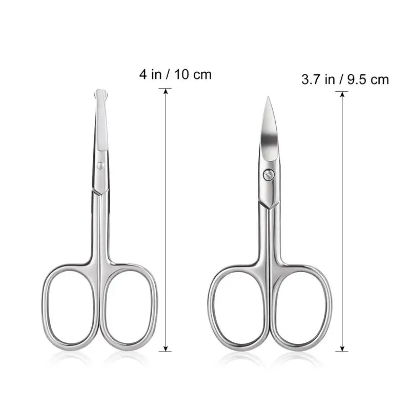 2pcs Safe Facial Grooming Scissors Set Nose Vibrissa Nostril Ear Hair Scissor with Mustache Beard Trimmer Sicissor
2pcs Safe Facial Grooming Scissors Set Nose Vibrissa Nostril Ear Hair Scissor with Mustache Beard Trimmer Sicissor