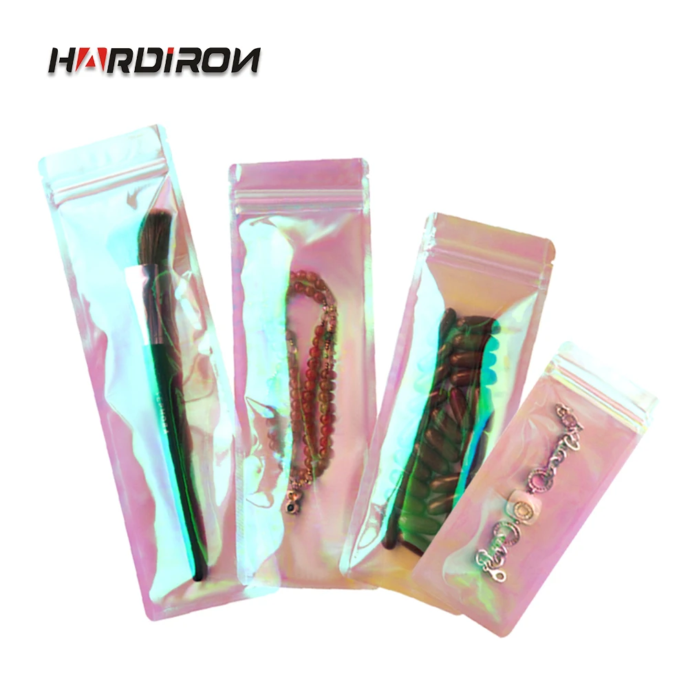 Pink Clear Transparent Ziplock Zip Bag Long Laser Plastic Shiny Makeup Brush Watch Jewelry Cosmetic Resealable Packaging Pouch
Pink Clear Transparent Ziplock Zip Bag Long Laser Plastic Shiny Makeup Brush Watch Jewelry Cosmetic Resealable Packaging Pouch