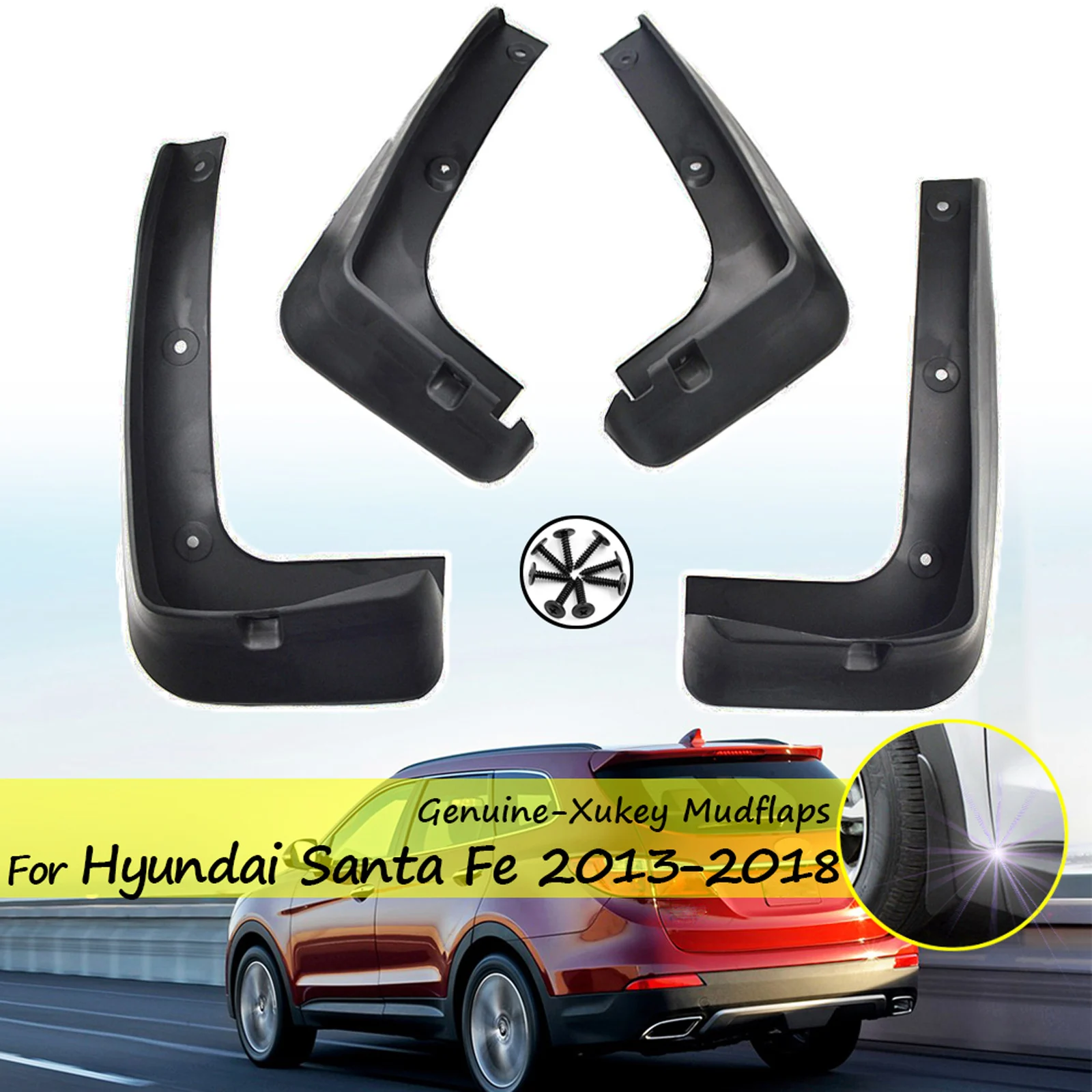4X Mudguards Mud Flaps Splash Guards Fender Liner Front Rear Left Right For Hyundai Santa Fe DM XL IX45 2013 - 2018 2017 2016
4X Mudguards Mud Flaps Splash Guards Fender Liner Front Rear Left Right For Hyundai Santa Fe DM XL IX45 2013 - 2018 2017 2016