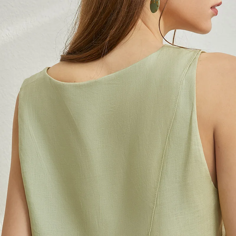 AMII Minimalism Spring Summer Chiffon Loose Women Vest Blouse Tops Causal Oneck Sleeveless Solid Female Blouse 12070250 
AMII Minimalism Spring Summer Chiffon Loose Women Vest Blouse Tops Causal Oneck Sleeveless Solid Female Blouse 12070250