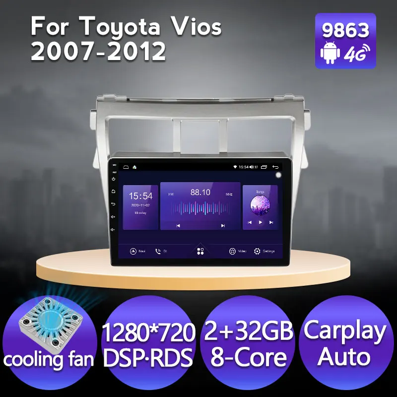 MEKEDE 128G ROM Android 11 Autoradio gps navigation multimedia For Toyota VIOS Yaris 2007 2008 2009 - 2012 IPS RDS DSP carplay
MEKEDE 128G ROM Android 11 Autoradio gps navigation multimedia For Toyota VIOS Yaris 2007 2008 2009 - 2012 IPS RDS DSP carplay