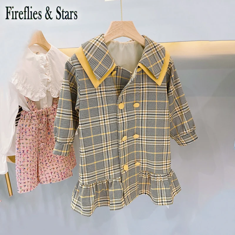 Spring Autumn girls dress Baby dress kids vestidos Children brand clothes layered collar check plaid snap ruched 3 to 8 yrs
Spring Autumn girls dress Baby dress kids vestidos Children brand clothes layered collar check plaid snap ruched 3 to 8 yrs