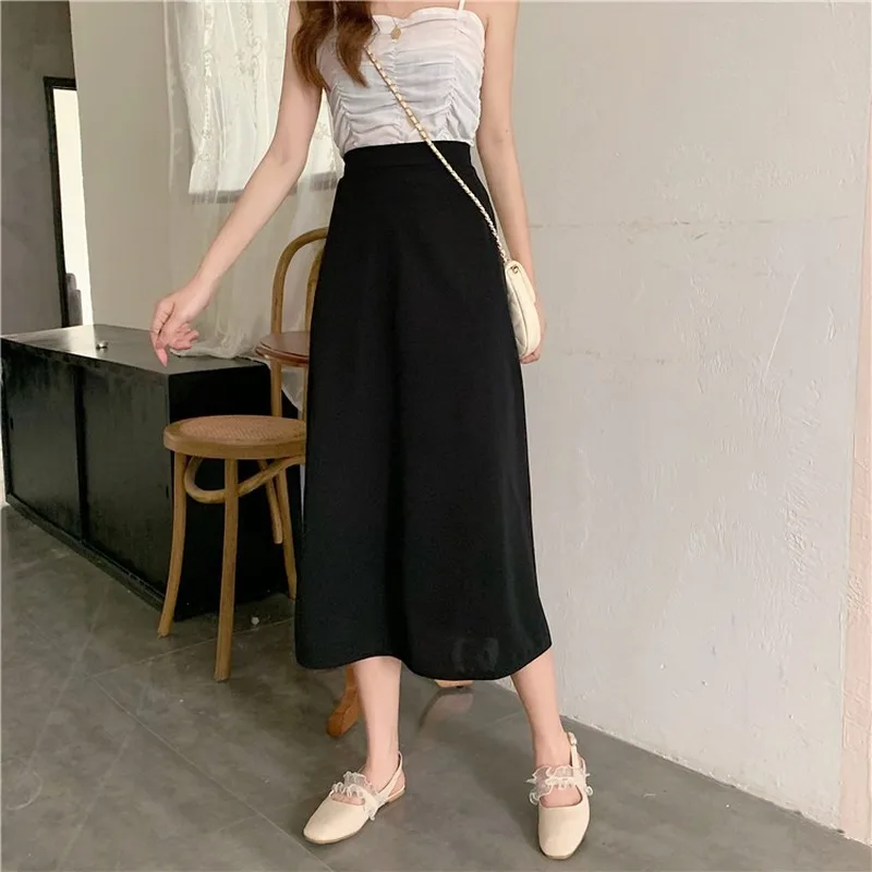 GOOHOJIO New Vintage Mid-Calf Skirts Women Loose Solid High Waist temperament Skirts Ladies 2020 Spring Summer Slim Skirts
GOOHOJIO New Vintage Mid-Calf Skirts Women Loose Solid High Waist temperament Skirts Ladies 2020 Spring Summer Slim Skirts