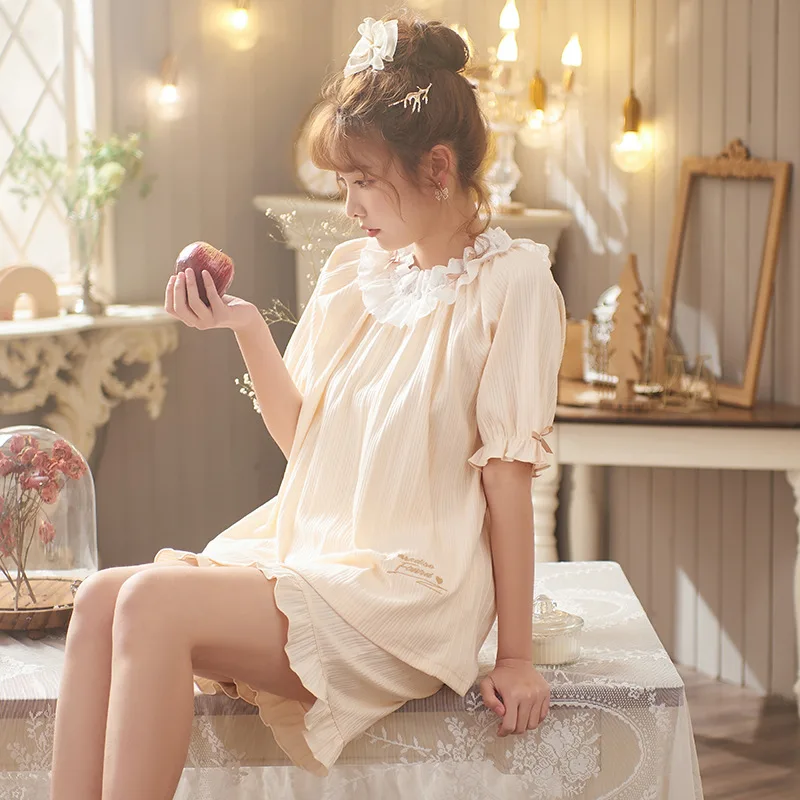 Roseheart Summer Sexy Women Khaki Sleep Nightwear Cotton Suits Night Bow Pajama Sets Sleepwear 2 Pieces Short Lovely Homewear
Roseheart Summer Sexy Women Khaki Sleep Nightwear Cotton Suits Night Bow Pajama Sets Sleepwear 2 Pieces Short Lovely Homewear