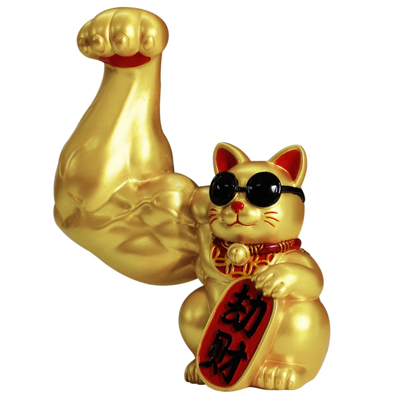 Creative Muscle Arm Lucky Cat Figurines Home Decoration Accessories Interior Feng Shui Animal Statue Art Crafts Office Room Shop
Creative Muscle Arm Lucky Cat Figurines Home Decoration Accessories Interior Feng Shui Animal Statue Art Crafts Office Room Shop