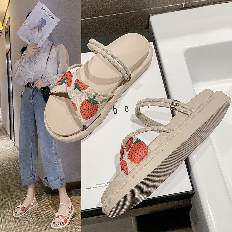Summer strawberry pineapple slippers women's flip flops fashion casual women's shoes sandals 
Summer strawberry pineapple slippers women's flip flops fashion casual women's shoes sandals