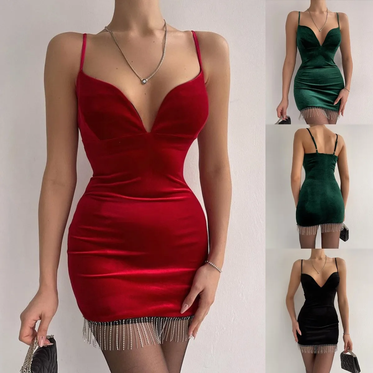 Sexy&club Sleeveless Solid Mini Slip Dress 2022 New Women's Clothing Vintage Aesthetic Robe Elegant V-Neck Party Dresses Female
Sexy&club Sleeveless Solid Mini Slip Dress 2022 New Women's Clothing Vintage Aesthetic Robe Elegant V-Neck Party Dresses Female