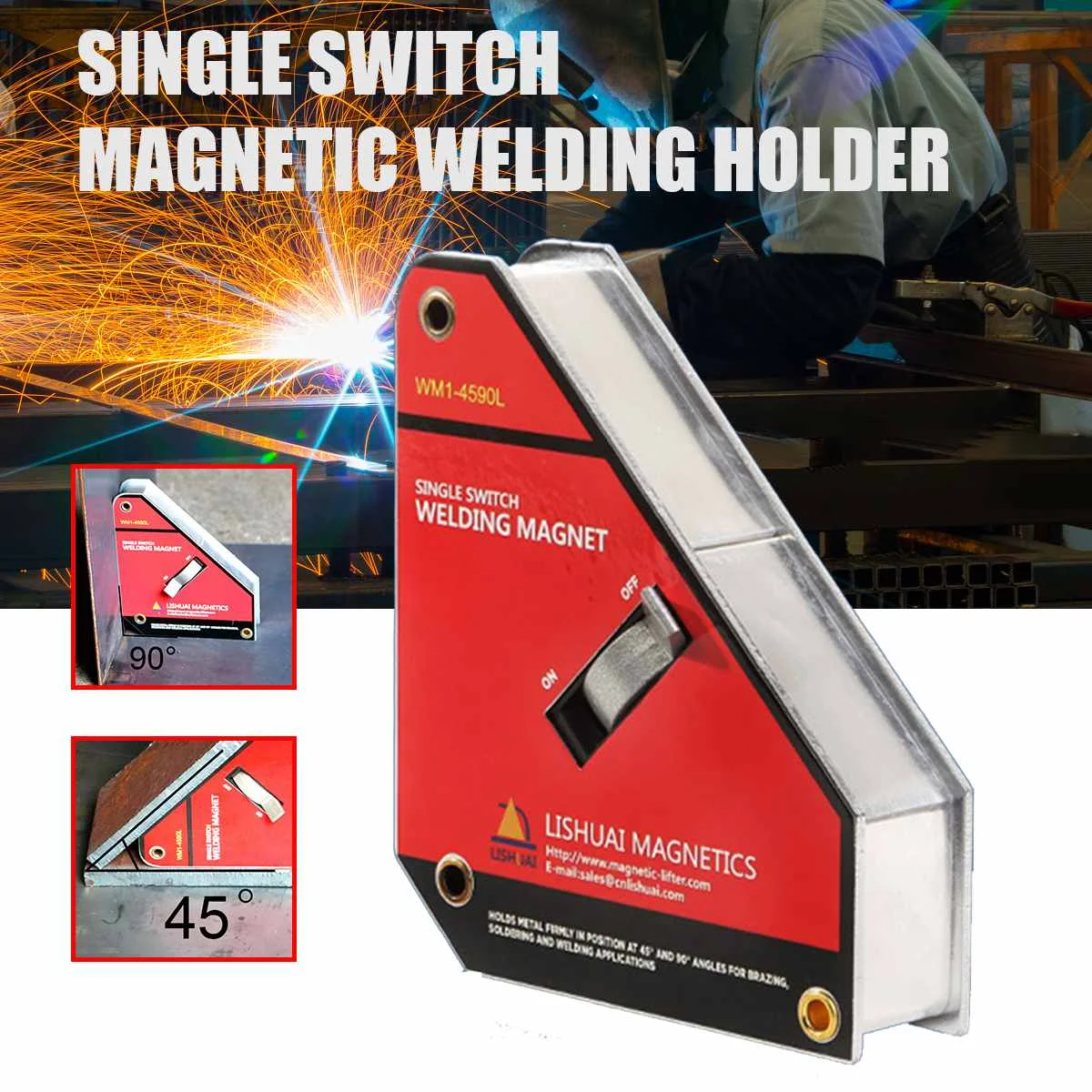 Magnetic Welding Fixture 45 Degrees 90 Degrees Magnetic Welding Aid Positioning Tool Welding Bracket 55kg with Single Switch
Magnetic Welding Fixture 45 Degrees 90 Degrees Magnetic Welding Aid Positioning Tool Welding Bracket 55kg with Single Switch
