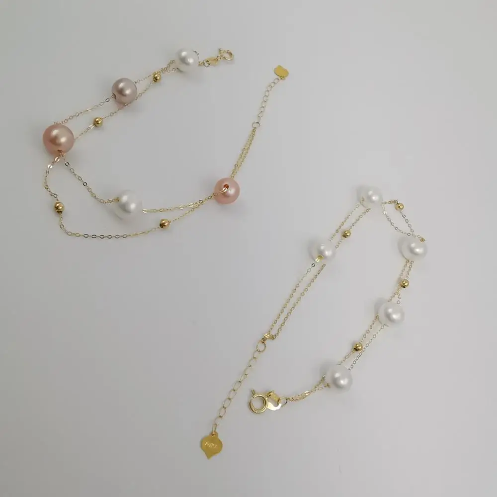 Real solid pure gold link bracelet high quality natural pearl AU750 gold bracelet genuine 18k thin gold link pearl bracelet
Real solid pure gold link bracelet high quality natural pearl AU750 gold bracelet genuine 18k thin gold link pearl bracelet
