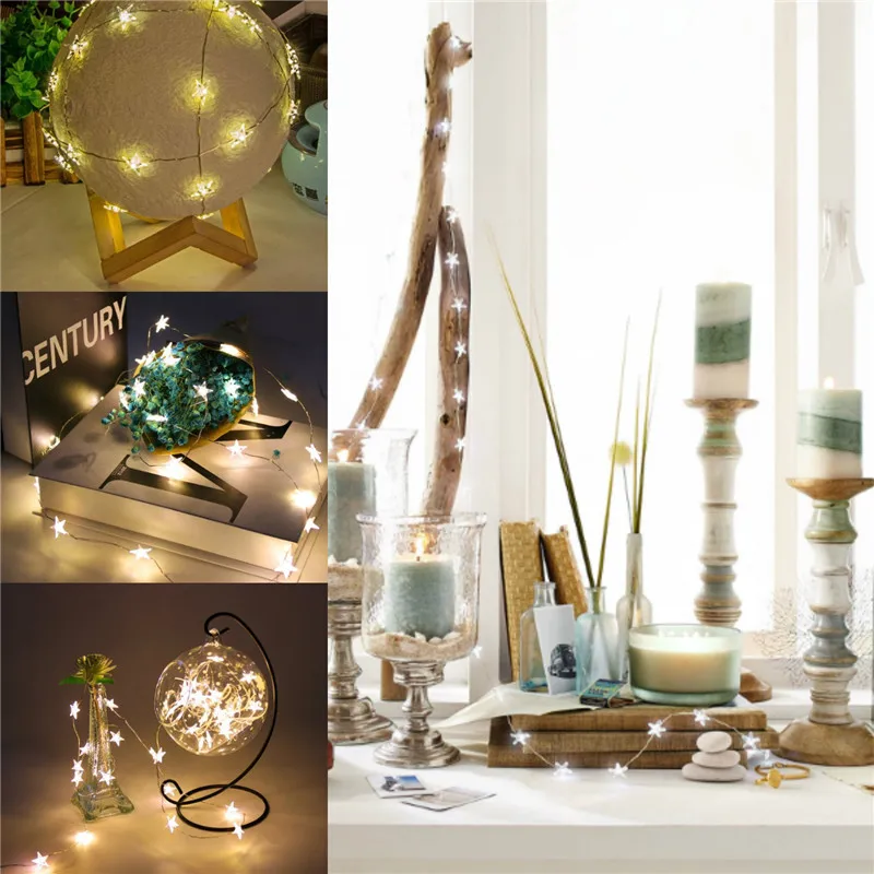 2M 5M Star Silver Wire String Holiday Lights AA Battery Operated Fairy Flexible String Lights for Festival Party Wedding Decor
2M 5M Star Silver Wire String Holiday Lights AA Battery Operated Fairy Flexible String Lights for Festival Party Wedding Decor